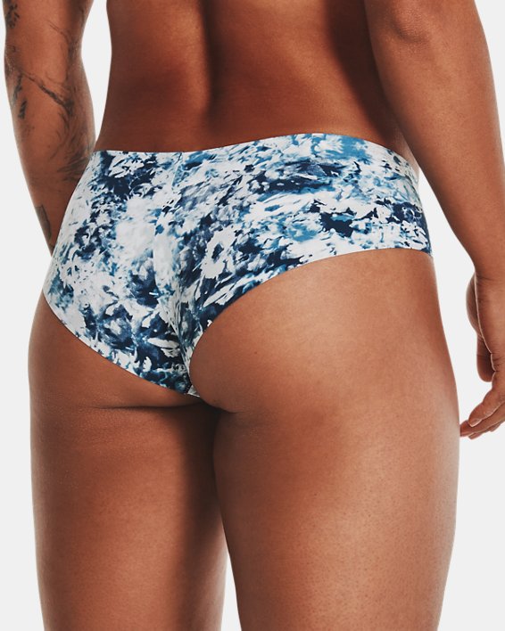 Women's UA Pure Stretch Hipster 3-Pack Printed in Blue image number 1